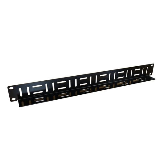 Hammond HCMP191UBK Horizontal Cable Manager Panel, 1U, 19" W x 1.75" H x 1.50" D, 14-Gauge Steel, Black.