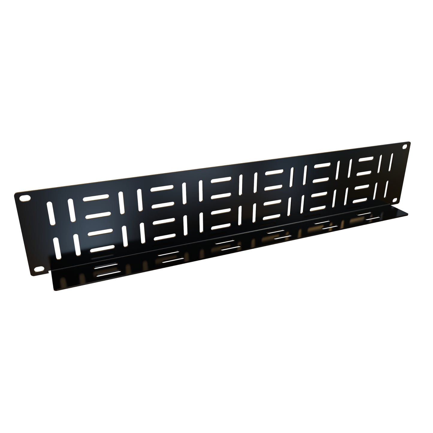 Hammond HCMP192UBK Horizontal Cable Manager Panel, 2U, 19" W x 3.50" H x 1.50" D, 14-Gauge Steel, Black.
