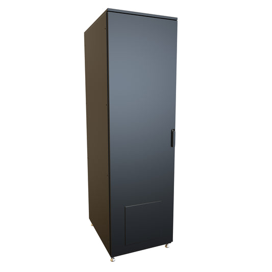 Hammond HDME2068BK NEMA 12 Sealed Server Rack Cabinet, 42U, 81.14" H x 23.62" W x 31.50" D, 3,000 lb Capacity, Black.
