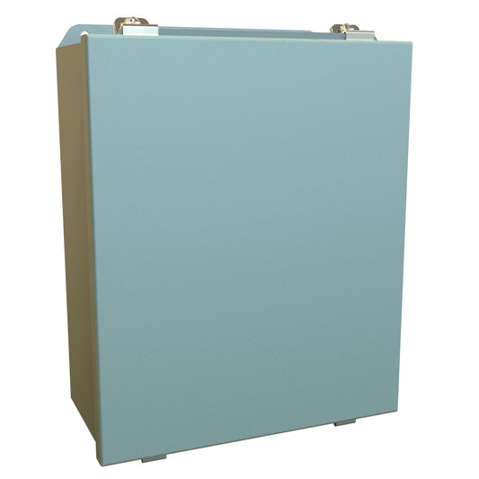 Hammond HJ12105LP N4,12 J Mild Steel Junction Box, Lift-Off Cover with Clamps - 12" x 10" x 5" - Gray