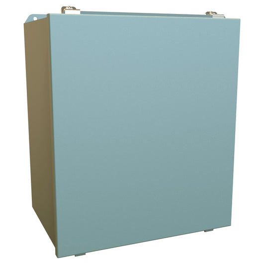 Hammond HJ161410LP N4,12 J Mild Steel Junction Box, Lift-Off Cover with Clamps - 16" x 14" x 10" - Gray
