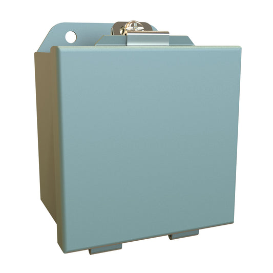 Hammond HJ443LP N4,12 J Mild Steel Junction Box, Lift-Off Cover with Clamps - 4" x 4" x 3" - Gray