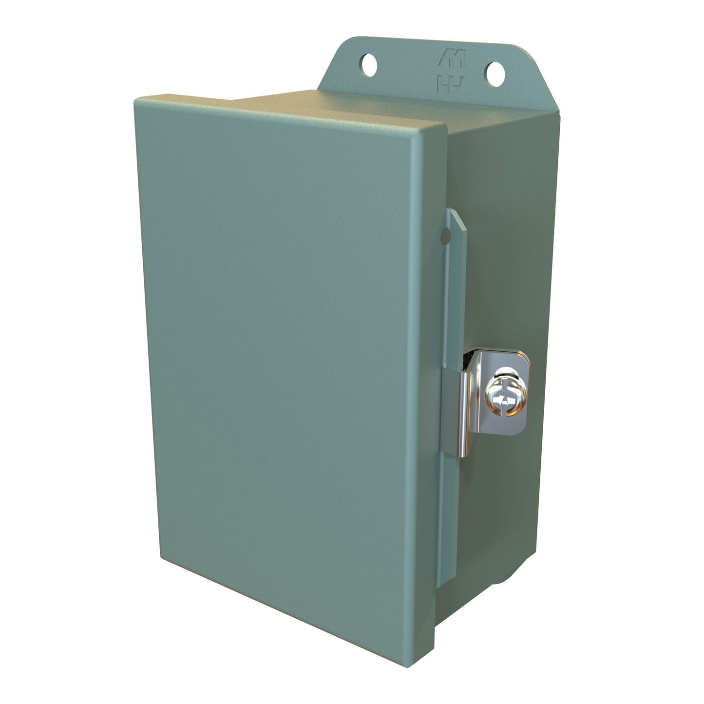 Hammond HJ643HLP N4,12 J Mild Steel Junction Box, Continuous Hinge Door with Clamps - 6" x 4" x 3" - Gray