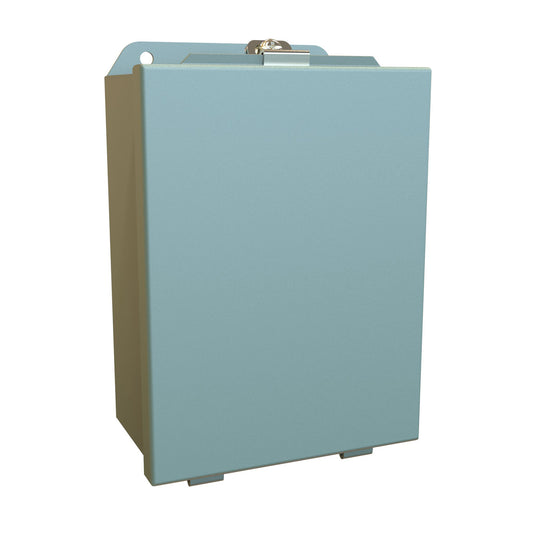 Hammond HJ863LP N4,12 J Mild Steel Junction Box, Lift-Off Cover with Clamps - 8" x 6" x 3.5" - Gray