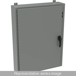 Hammond 1447SK10HK N4 Disconnect Enclosure w/Panel and Handle - 48" x 37-3/8" x 10" - Steel/Gray