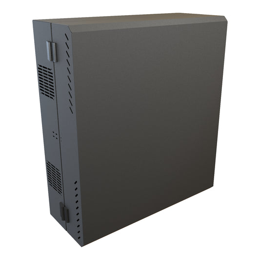 Hammond HLP4U31BK Low-Profile Wall Mount Rack Cabinet, Black, 2U Pivot + 4U Fixed Rails, 31.00" H x 27.50" W x 11.15" D.