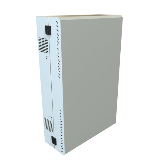 Hammond HLP4U43LG Low-Profile Wall Mount Rack Cabinet, Light Gray, 2U Pivot + 4U Fixed Rails, 43.00" H x 27.50" W x 11.15" D.