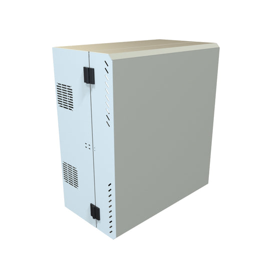 Hammond HLP6U31LG Low-Profile Wall Mount Rack Cabinet, Light Gray, 2U Pivot + 6U Fixed Rails, 31.00" H x 27.50" W x 15.46" D.