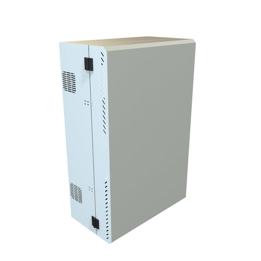 Hammond HLP6U43LG Low-Profile Wall Mount Rack Cabinet, Light Gray, 2U Pivot + 6U Fixed Rails, 43.00" H x 27.50" W x 15.46" D.