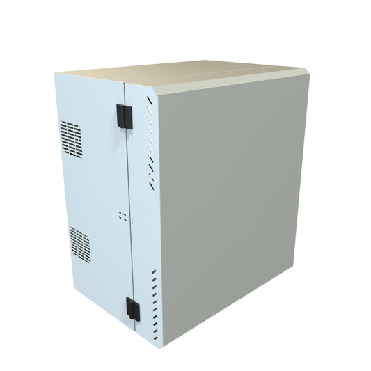 Hammond HLP8U31LG Low-Profile Wall Mount Rack Cabinet, Light Gray, 2U Pivot + 8U Fixed Rails, 31.00" H x 27.50" W x 19.65" D.