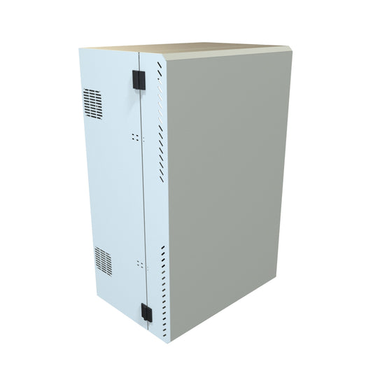 Hammond HLP8U43LG Low-Profile Wall Mount Rack Cabinet, Light Gray, 2U Pivot + 8U Fixed Rails, 43.00" H x 27.50" W x 19.65" D.