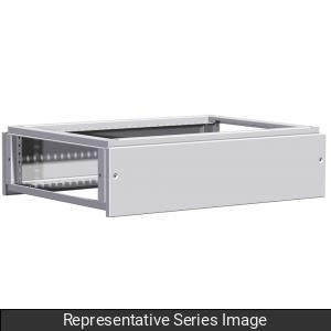 Hammond HTCM106 HME Top Mount Cable Module, RAL 7035 Light Gray, 200 H x 1000 W x 600 D mm, Removable Front and Rear Panels.