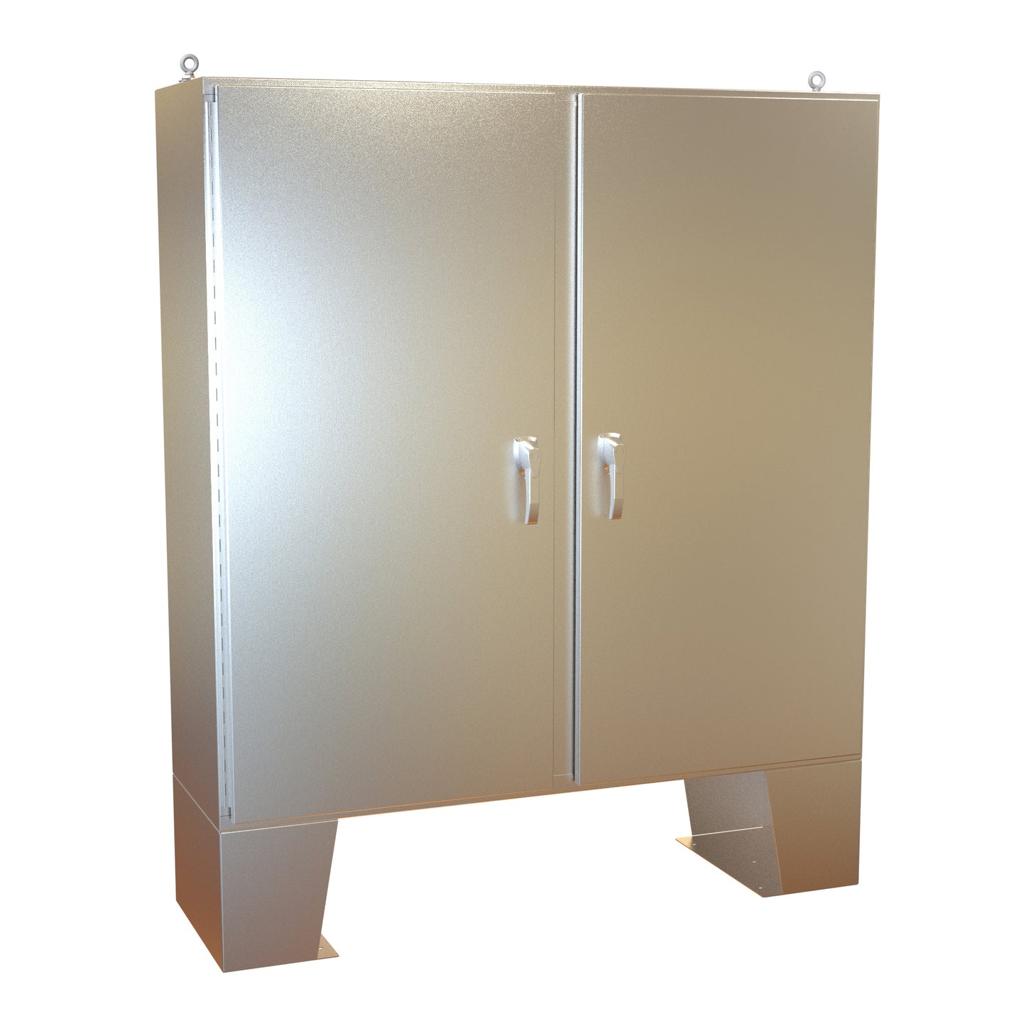 Hammond HN4FM606018SS N4 3-Pt Double Door Floormount Enclosure w/Panel - 60" x 60" x 18" - 304SS