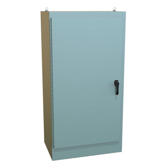 Hammond HN4FS723724 N4 3-Pt Freestanding Enclosure - 72" x 37" x 24" - Steel/Gray