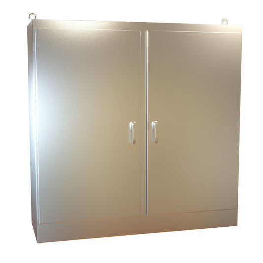 Hammond HN4FS727224DASS N4X 2 Door Dual Access Freestanding Enclosure - 72" x 72" x 24" - 304 Stainless Steel