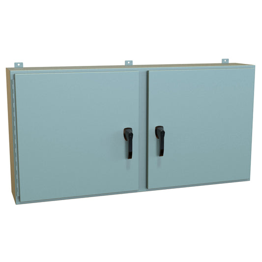 Hammond HN4WM306010GY N4,12 Two Door Wallmount Enclosure 30" x 60" x 10" Steel/Gray