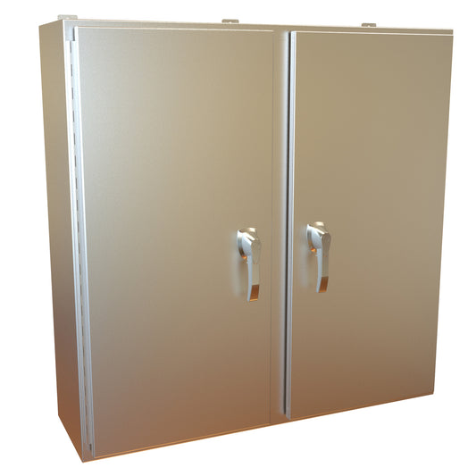 Hammond HN4WM424212S16 N4X 2 Door Wallmount Enclosure w/Panel - 42" x 42" x 12" - 316 Stainless Steel
