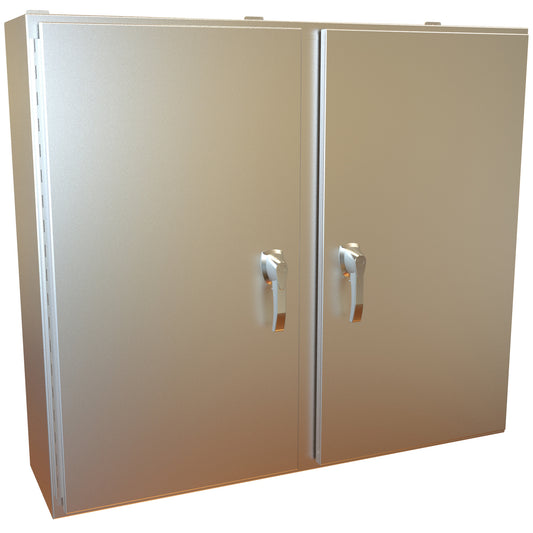 Hammond HN4WM424812S16 N4X 2 Door Wallmount Enclosure w/Panel - 42" x 48" x 12" - 316 Stainless Steel