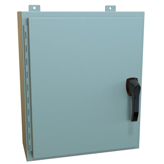 Hammond HW24208GYHK N4, 12 Wallmount Enclosure, Hinged w/Handle - 24" x 20" x 8" - Steel/Gray