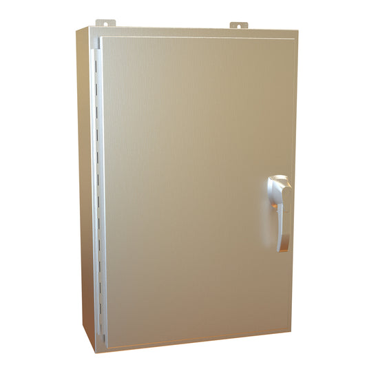 Hammond HW30208SSHK N4X Wallmount Enclosure, Hinged w/Handle - 30" x 20" x 8" - 304 Stainless Steel