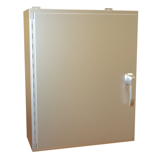 Hammond HW302410SSHK N4X Wallmount Enclosure, Hinged w/Handle - 30" x 24" x 10" - 304 Stainless Steel