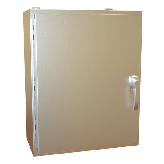 Hammond HW302412SSHK N4X Wallmount Enclosure, Hinged w/Handle - 30" x 24" x 12" - 304 Stainless Steel