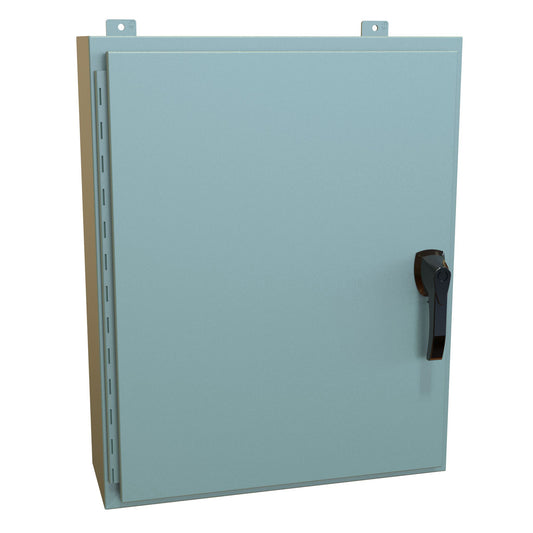 Hammond HW30248GYHK N4, 12 Wallmount Enclosure, Hinged w/Handle - 30" x 24" x 8" - Steel/Gray