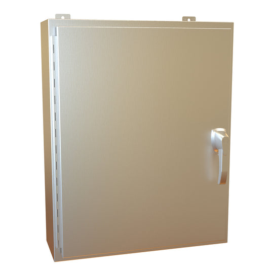 Hammond HW30248S16HK N4X Wallmount Enclosure, Hinged w/Handle - 30" x 24" x 8" - 316 Stainless Steel