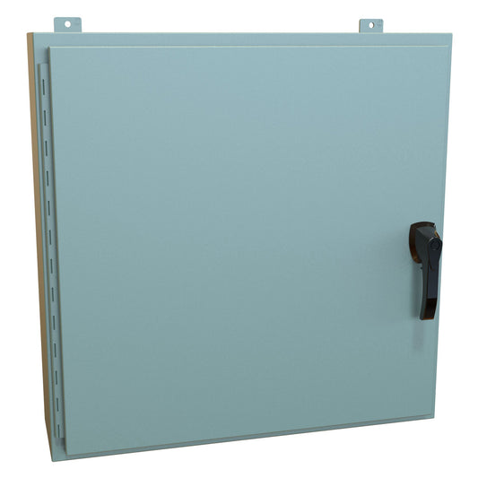 Hammond HW30308GYHK N4, 12 Wallmount Enclosure, Hinged w/Handle - 30" x 30" x 8" - Steel/Gray