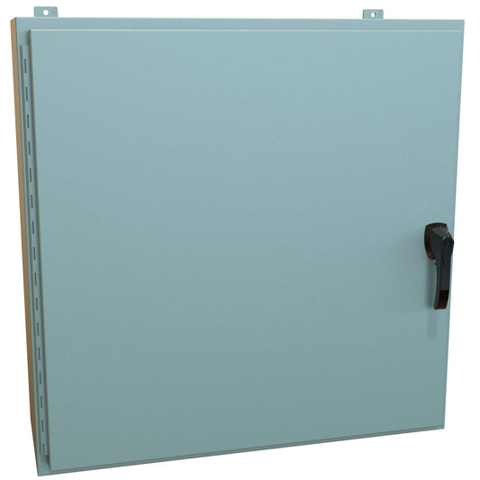 Hammond HW363612GYHK N4, 12 Wallmount Enclosure, Hinged w/Handle - 36" x 36" x 12" - Steel/Gray
