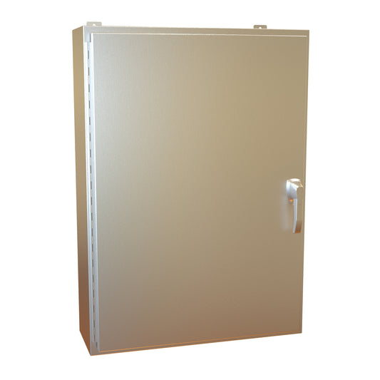 Hammond HW423010SSHK N4X Wallmount Enclosure, Hinged w/Handle - 42" x 30" x 10" - 304 Stainless Steel