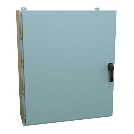 Hammond HW423612GYHK N4, 12 Wallmount Enclosure, Hinged w/Handle - 42" x 36" x 12" - Steel/Gray