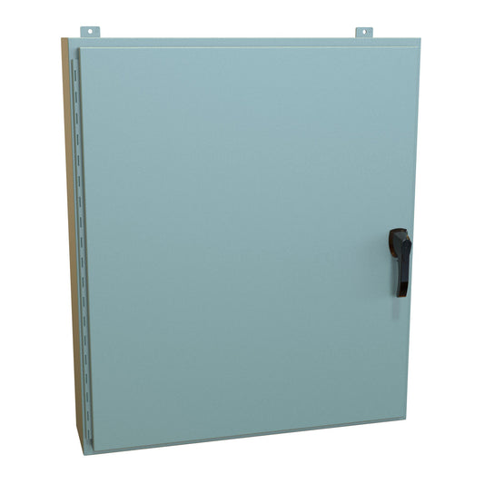 Hammond HW42368GYHK N4, 12 Wallmount Enclosure, Hinged w/Handle - 42" x 36" x 8" - Steel/Gray