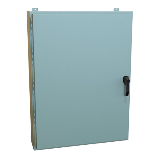 Hammond HW48368GYHK N4, 12 Wallmount Enclosure, Hinged w/Handle - 48" x 36" x 8" - Steel/Gray