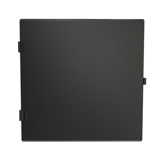 Hammond HWCSD2412UBK Solid Locking Door for 24" Wide HWC 12U Cabinet, 16-Gauge Steel, RAL 9005 Black, Reversible Hinges, Two Keys.
