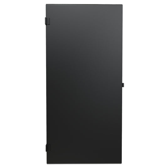 Hammond HWCSD2427UBK Solid Locking Door for 24" Wide HWC 27U Cabinet, 16-Gauge Steel, RAL 9005 Black, Reversible Hinges, Two Keys.