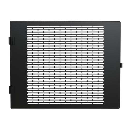 Hammond HWCVD3012UBK 64% Airflow Vented Locking Door for 30" Wide HWC 12U Cabinet, 16-Gauge Steel, RAL 9005 Black, Reversible Hinges, Two Keys.