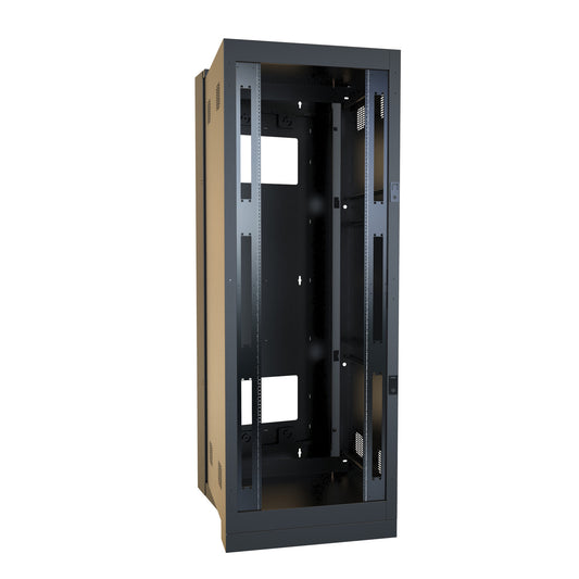 Hammond HWF3042U36BK Window Locking Door for 30" Wide HWF 42U Cabinet, Black Powder-Coated Steel.