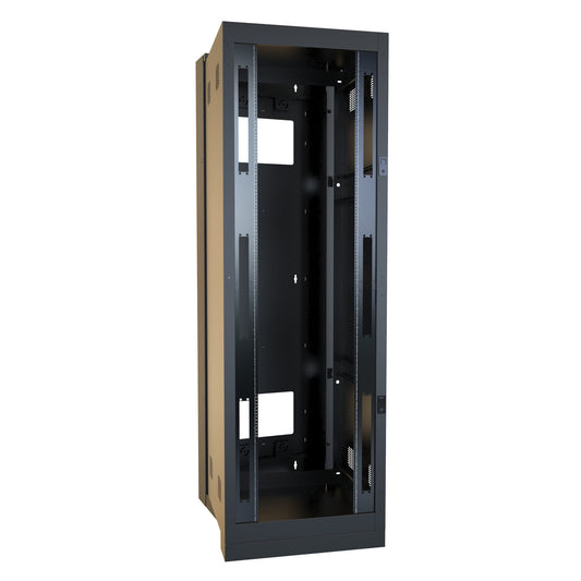 Hammond HWF3048U36BK Window Locking Door for 30" Wide HWF 48U Cabinet, Black Powder-Coated Steel.