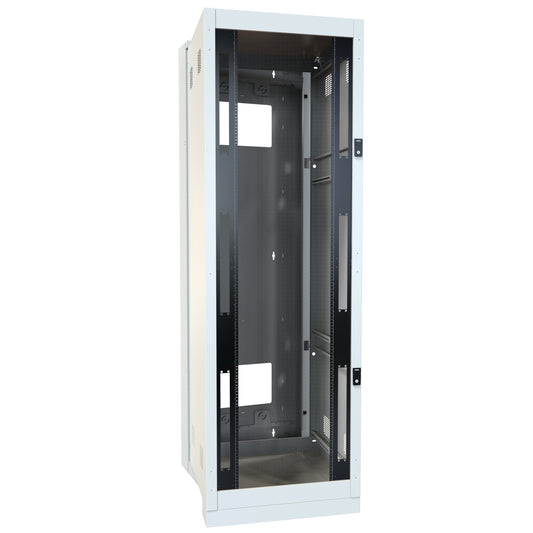 Hammond HWF3048U36WH Window Locking Door for 30" Wide HWF 48U Cabinet, White Powder-Coated Steel.