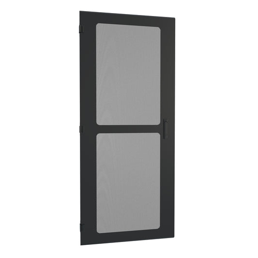 Hammond HWFVD3036UBK Vented Locking Door for 30" Wide HWF 36U Cabinet, Black Powder-Coated Steel.