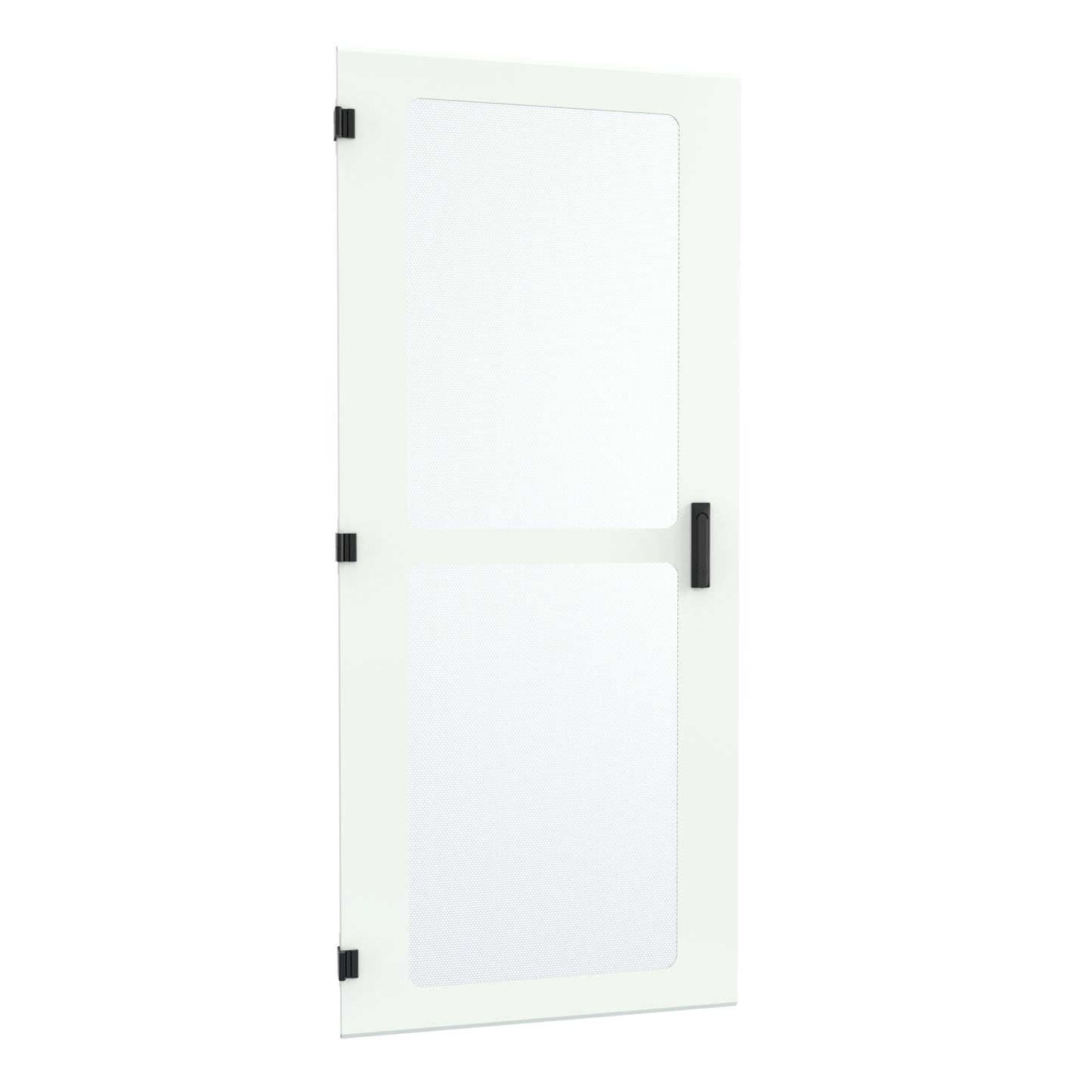 Hammond HWFVD3036UWH Vented Locking Door for 30" Wide HWF 36U Cabinet, White Powder-Coated Steel.