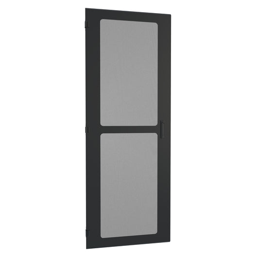 Hammond HWFVD3042UBK Vented Locking Door for 30" Wide HWF 42U Cabinet, Black Powder-Coated Steel.