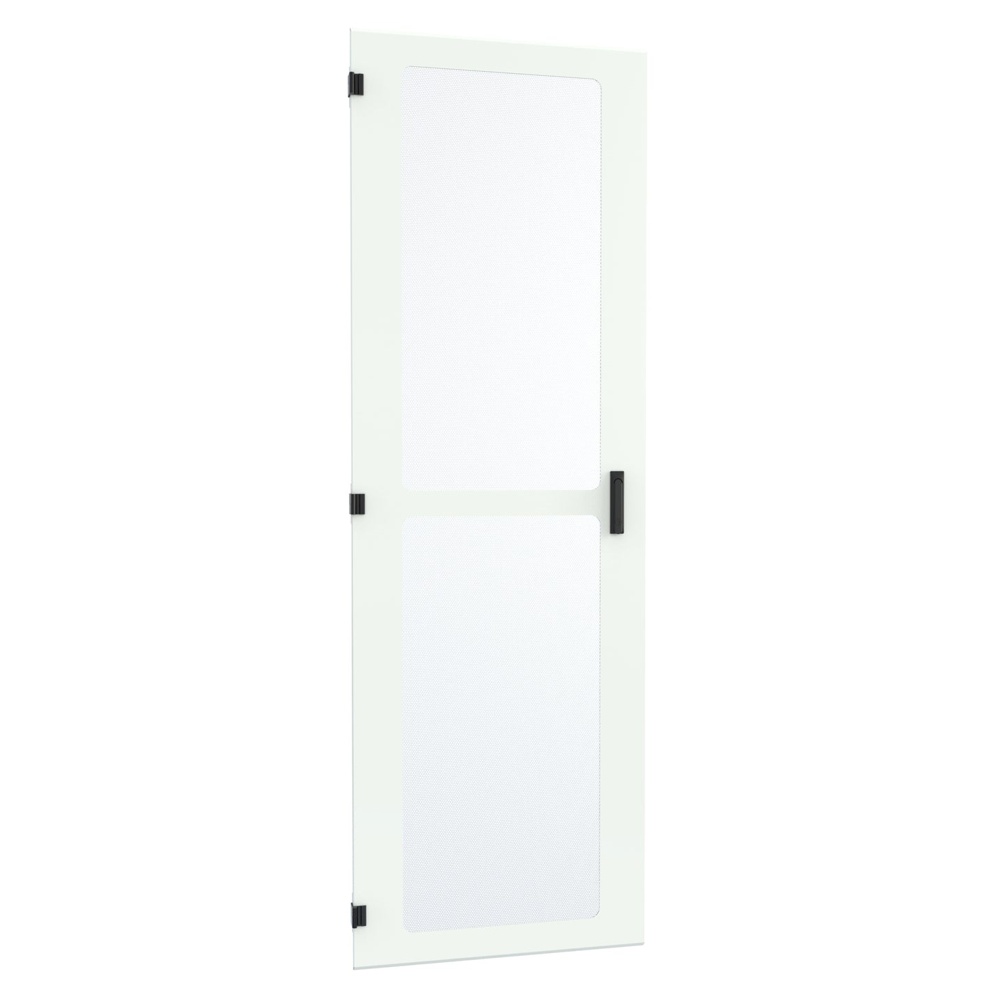 Hammond HWFVD3048UWH Vented Locking Door for 30" Wide HWF 48U Cabinet, White Powder-Coated Steel.