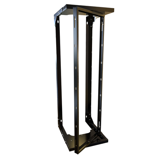 Hammond HWMR1932UBK 32U Center-Hinged 19" Wall-Mount Rack, 220 lb Capacity, Black Steel, 61.50" H x 20.00" W x 18-24" D.
