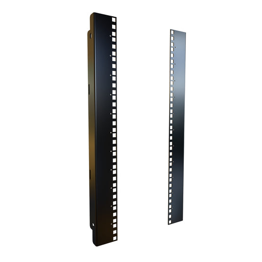 Hammond HWMSR12U Square-Hole Mounting Rail Pair for HWM 12U Wall-Mount Rack Cabinet.