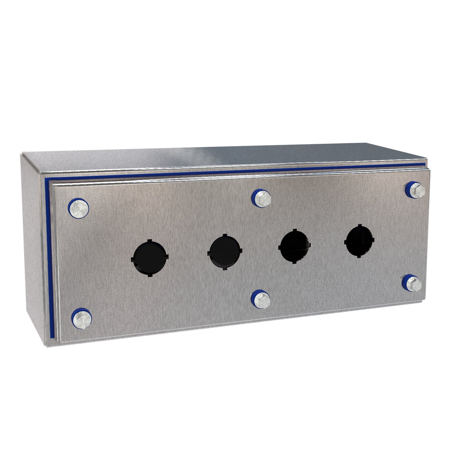 Hammond HYMPB4VSS Hygienic N4X Stainless Steel Pushbutton Enclosure 22mm 4PB Vert (11.94" x 4.88" x 4.00")