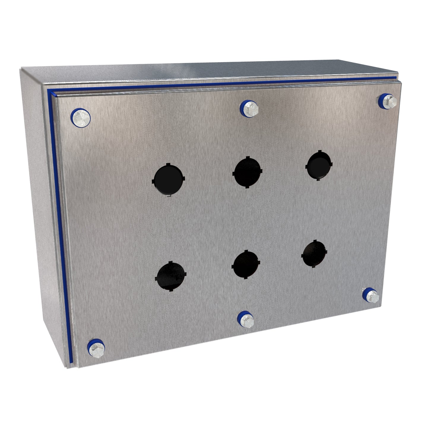 Hammond HYMPB6SS Hygienic N4X Stainless Steel Pushbutton Enclosure 22mm 6PB (11.94" x 8.88" x 4.00")