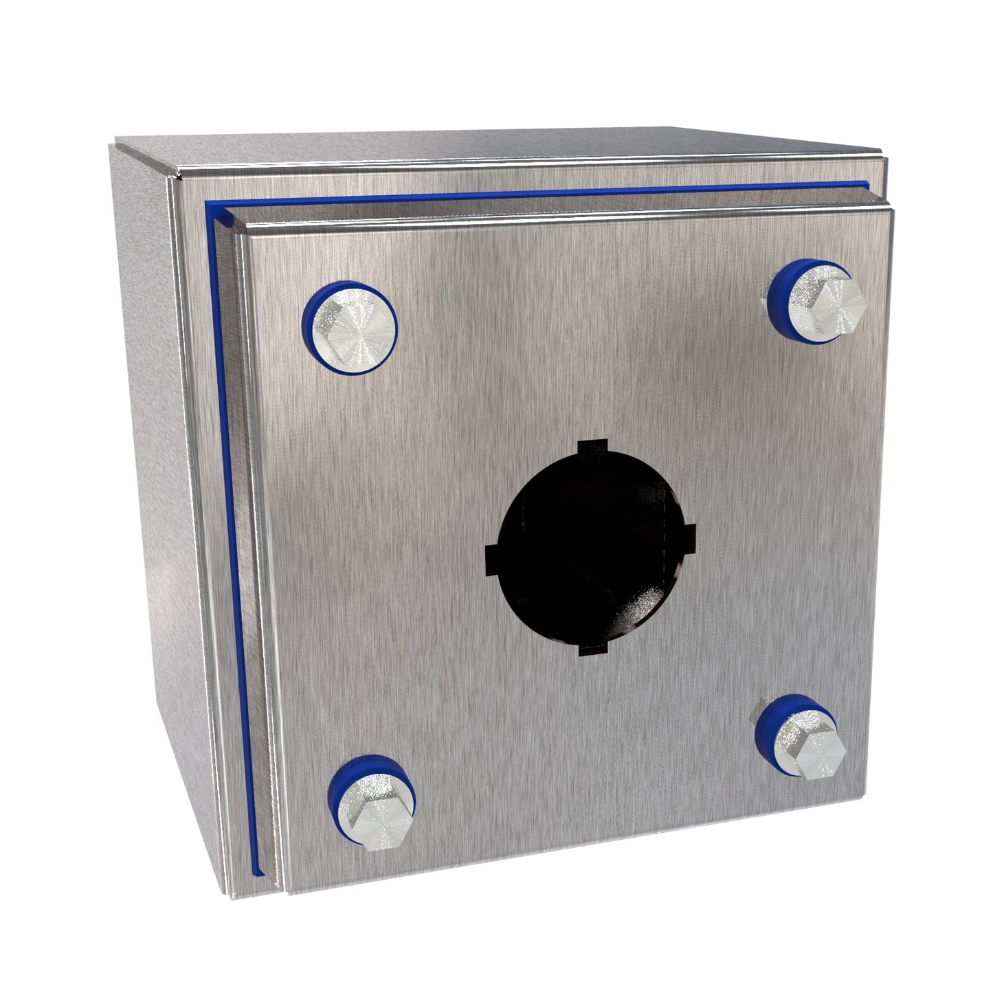 Hammond HYPB1SSR Hygienic N4X Stainless Steel Pushbutton Enclosure 30mm 1PB (5.00" x 5.00" x 4.00")