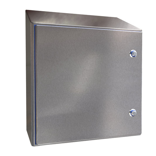 Hammond HYW16168SS Hygienic N4X Stainless Steel Wallmount Enclosure 304SS 16" x 16" x 8"